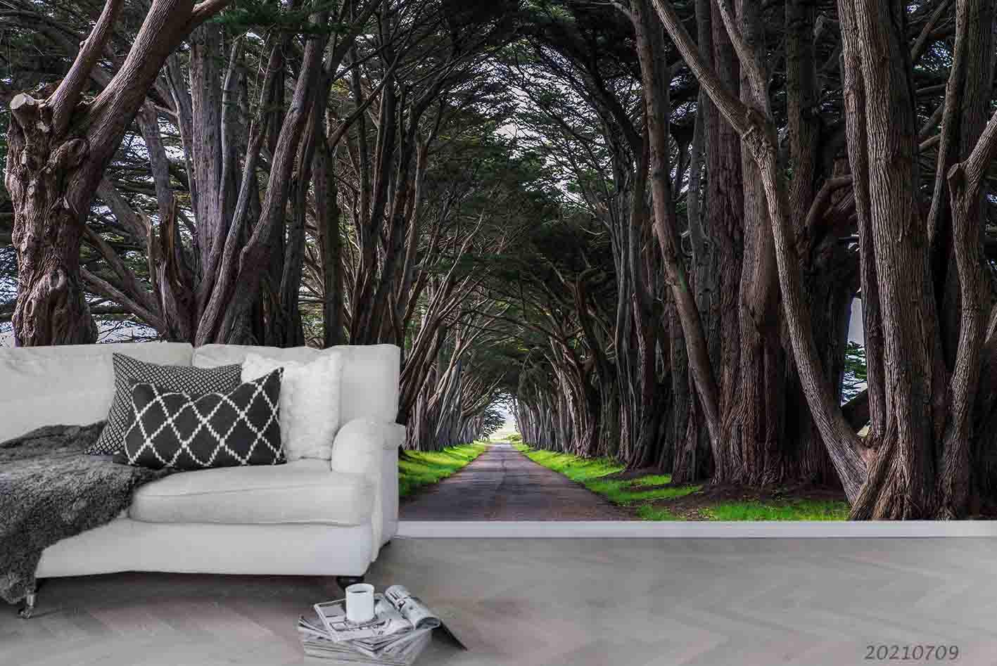3D Woods Path Wall Mural Wallpaper SWW4275- Jess Art Decoration