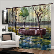 3D Landscape Oil Painting Curtains and Drapes LQH 125- Jess Art Decoration