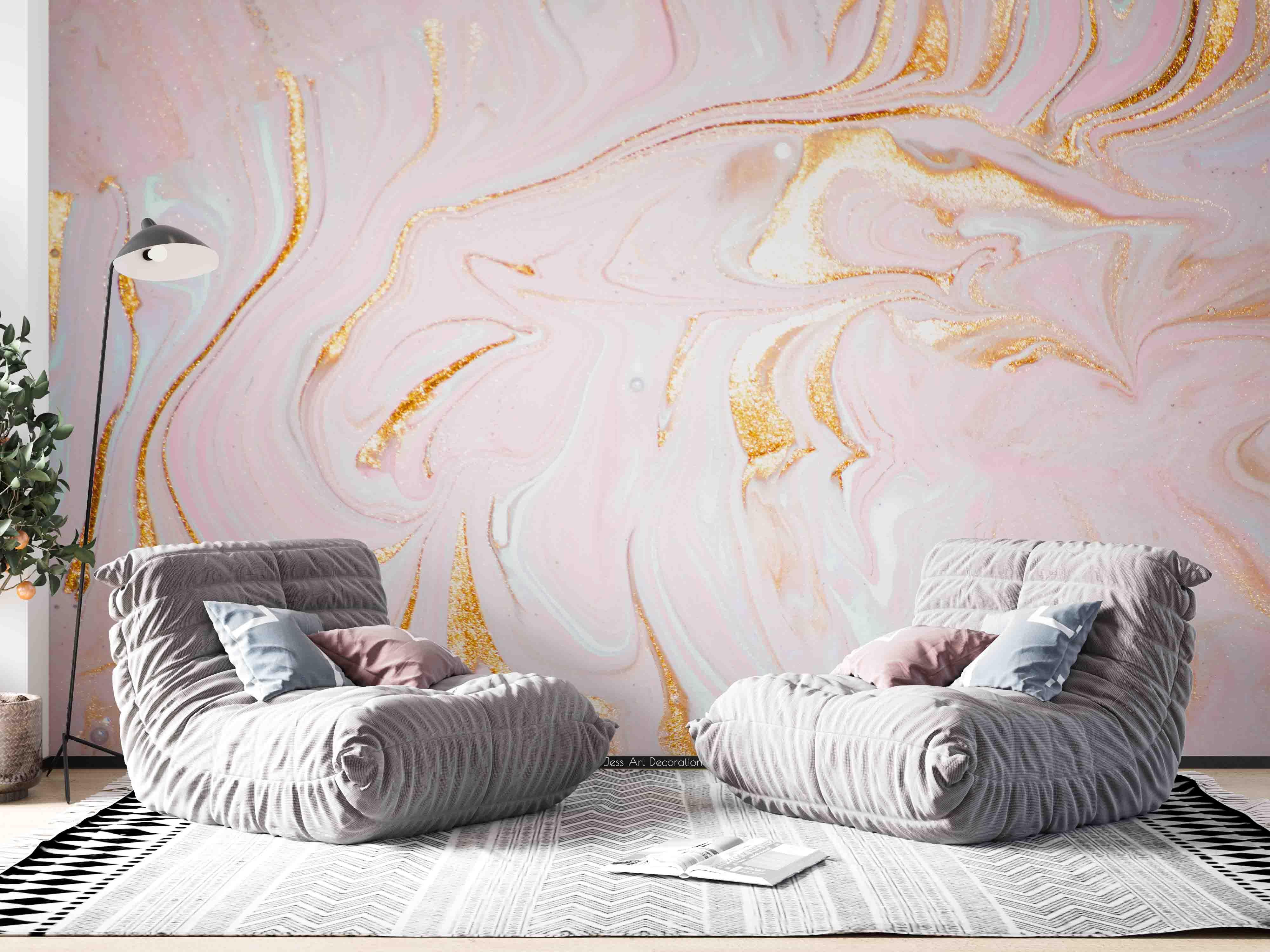 3D Pink Marble Texture Wall Mural Wallpaper sww 238- Jess Art Decoration