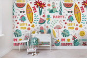 3D Cartoon Colorful Ocean Plant Fish Wall Mural Wallpaper LXL 1132- Jess Art Decoration