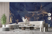3D Abstract Marble Texture Dark Blue Wall Mural Wallpaper GD 92- Jess Art Decoration
