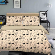 3D Hand Drawn Halloween Pattern Collection Quilt Cover Set Bedding Set Duvet Cover Pillowcases WJ 9182- Jess Art Decoration
