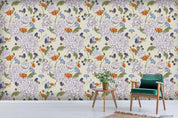 3D Hand Drawn Vintage Chrysanthemums Floral Pattern Wall Mural Wallpaper LXL- Jess Art Decoration