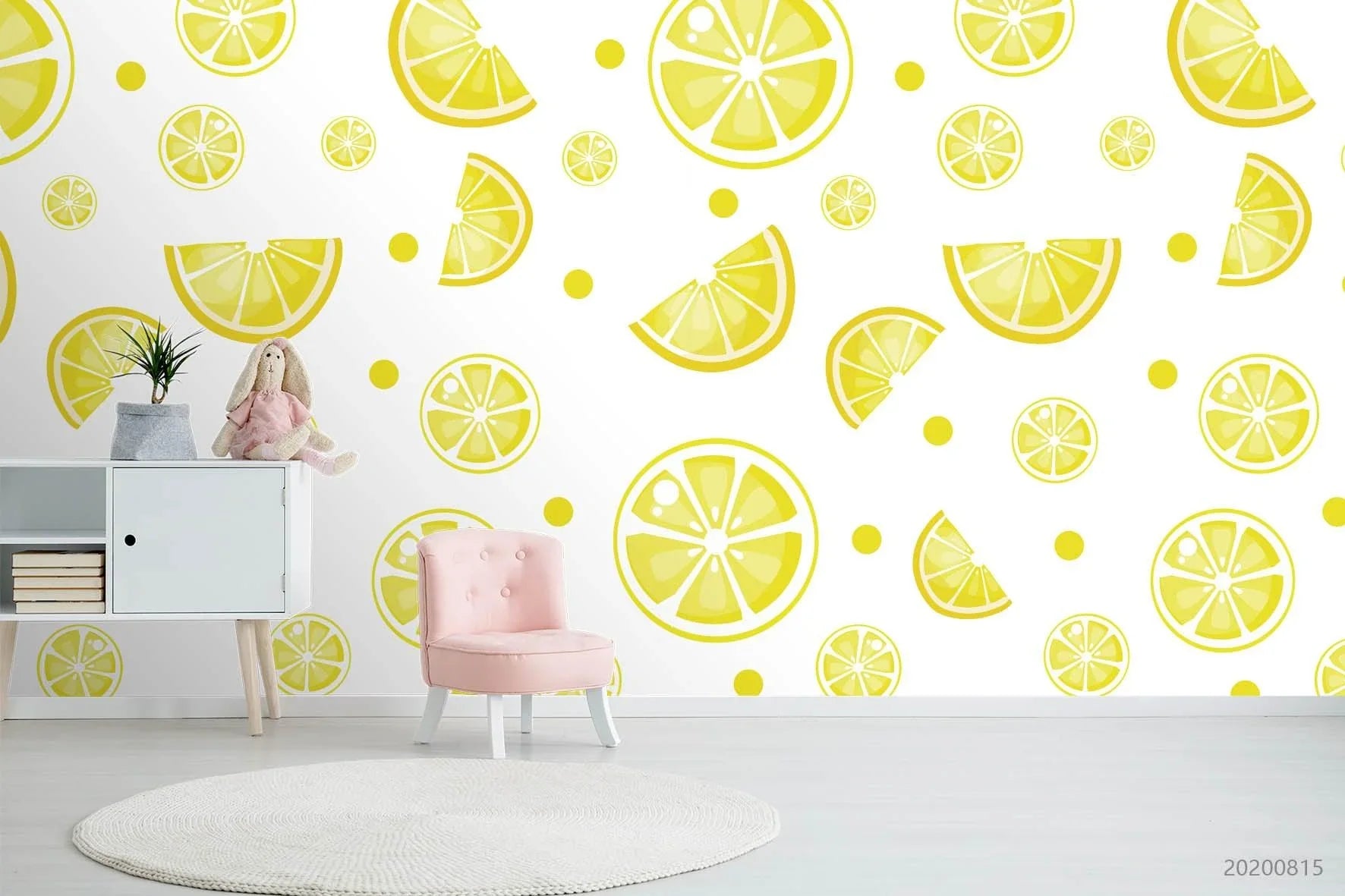 3D Cartoon Fresh Orange Wall Mural Wallpaper LXL 968- Jess Art Decoration