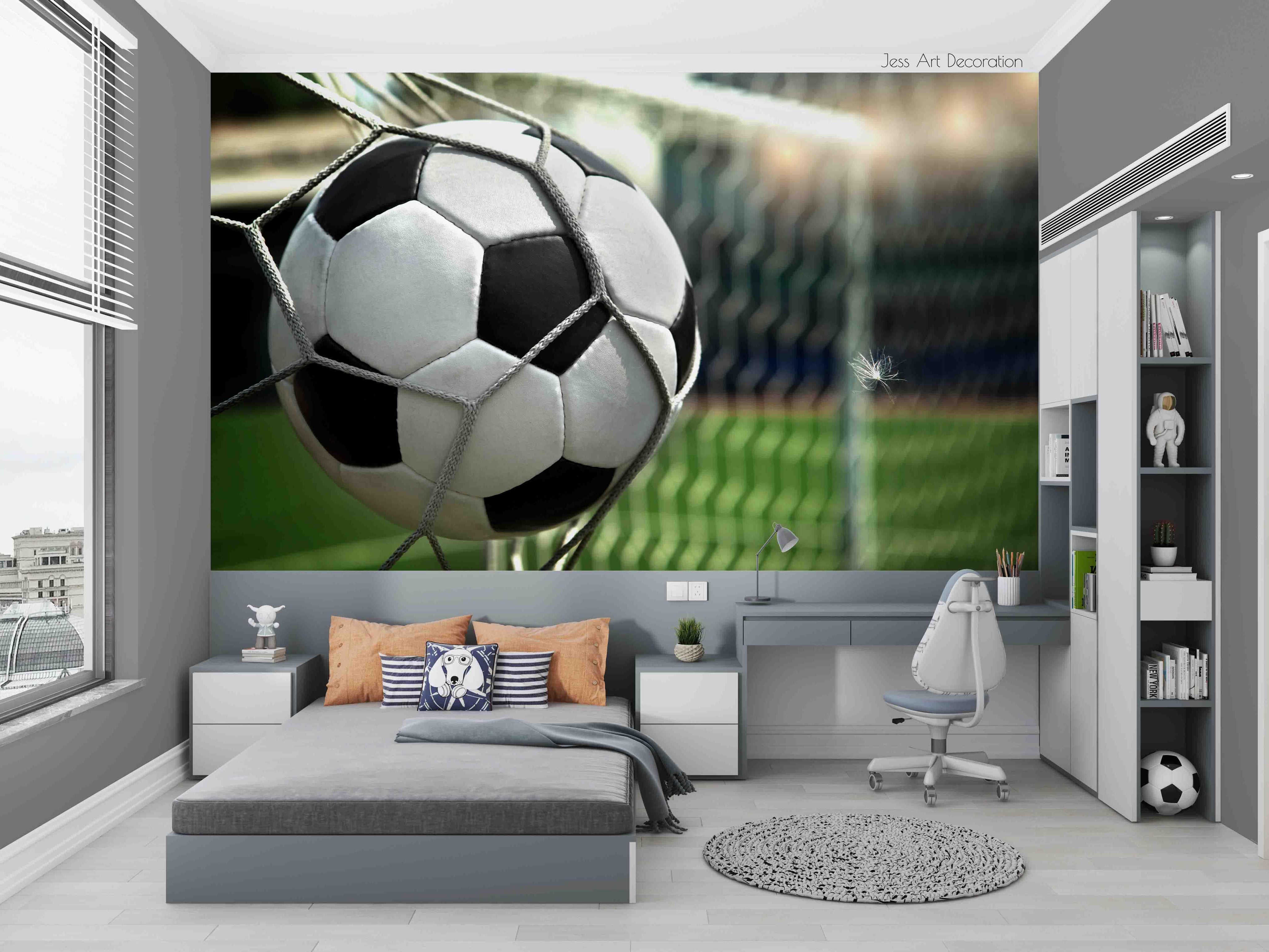 3D Football Net Pattern Wall Mural Wallpaper GD 2916- Jess Art Decoration