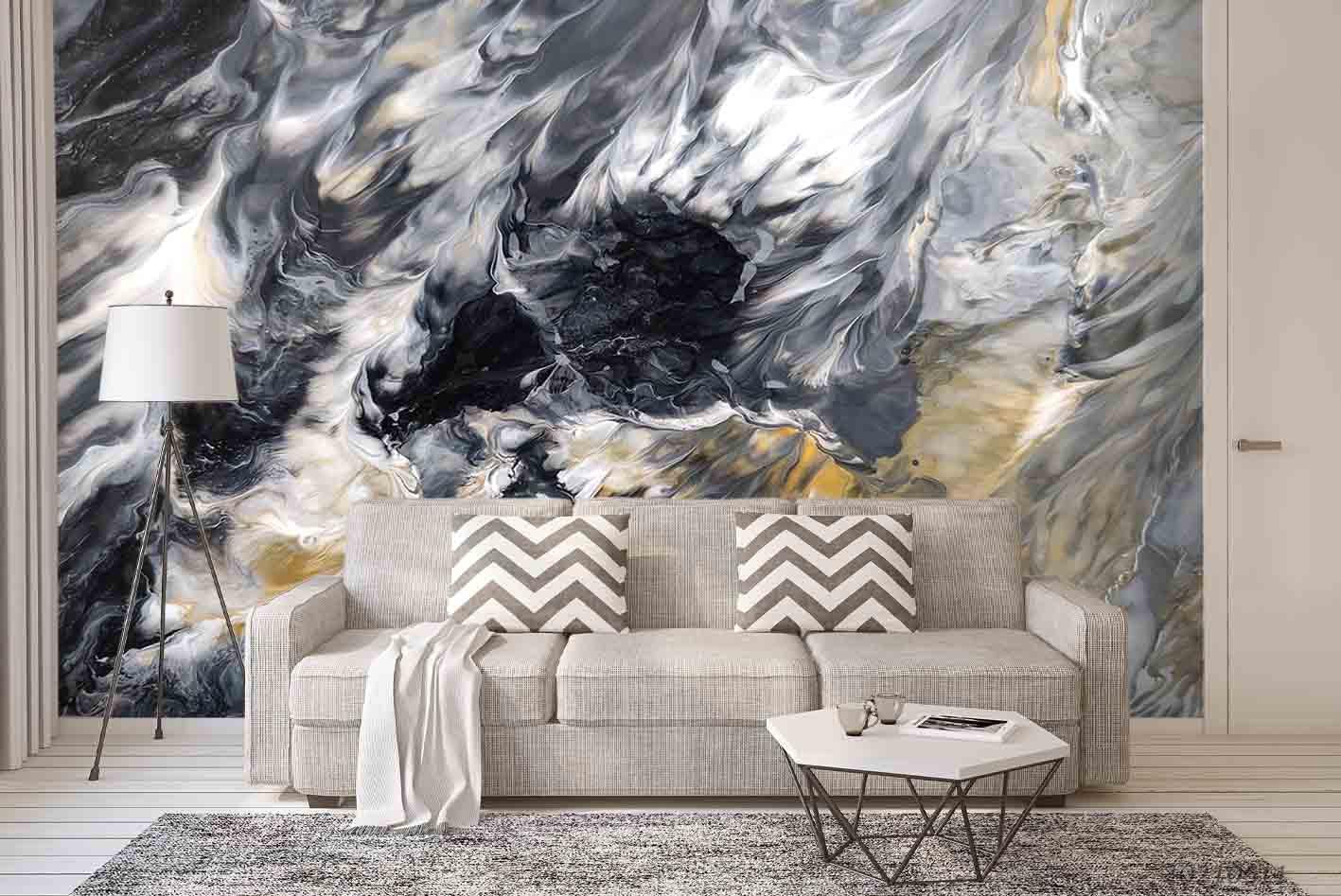 3D Abstract Marble Texture Wall Mural Wallpaper LQH 134- Jess Art Decoration