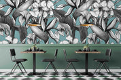 3D Hand Sketching Giant Floral Blue Wall Mural Wallpaper LXL 525- Jess Art Decoration
