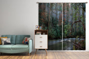 3D Forest River View Curtains and Drapes LQH 196- Jess Art Decoration