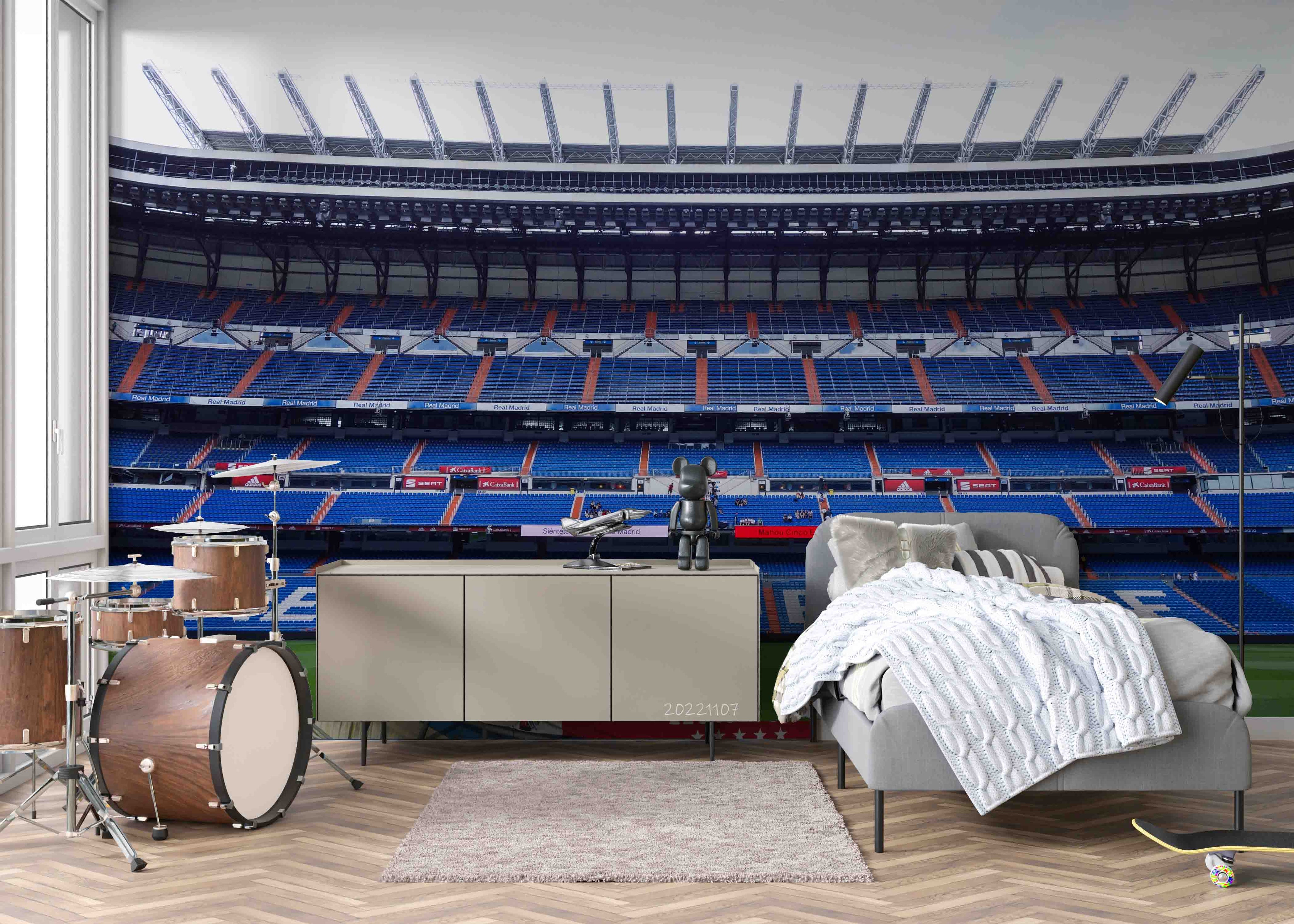 3D Estadio Santiago Bernabéu Wall Mural Wallpaper GD 68- Jess Art Decoration