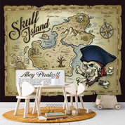 3D Nautical Pirate World Map Wall Mural Wallpaper LQH 538- Jess Art Decoration