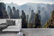 3D Overlooking Mountain Stone Forest Wall Mural Wallpaper SWW4251- Jess Art Decoration
