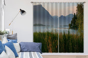 3D Landscape Peak River Plant Tree Curtains and Drapes GD 3017- Jess Art Decoration