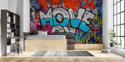 3D Abstract Art Graffiti Alphabet Wall Mural Wallpaper GD 4129- Jess Art Decoration