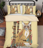 3D Indian Decoration Dog Quilt Cover Set Bedding Set Duvet Cover Pillowcases LXL 69- Jess Art Decoration