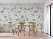 3D Watercolor Pine Branch Leaf Green Wall Mural Wallpaper GD 4737- Jess Art Decoration