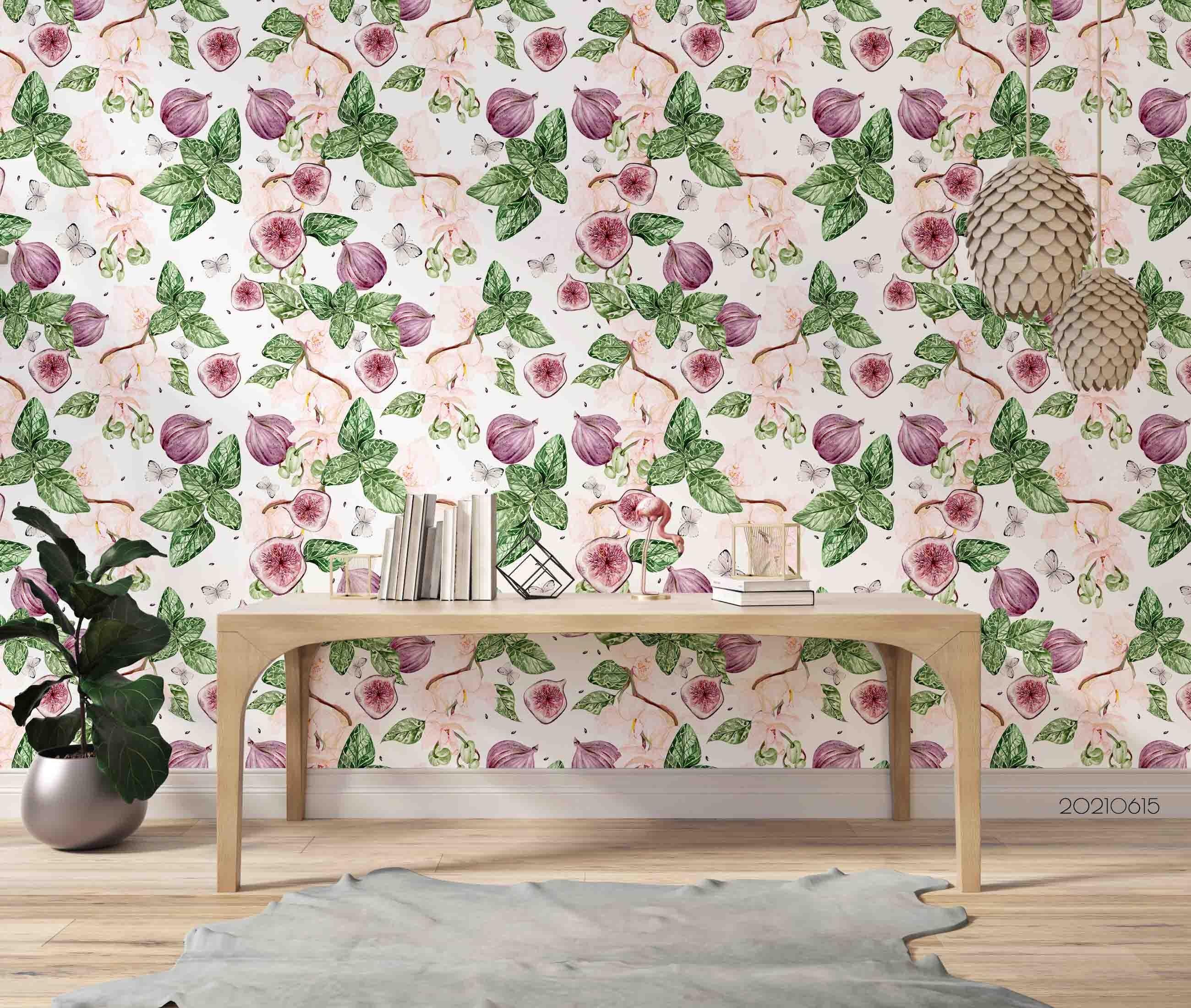 3D Wintage Floral Pattern Seamless Wall Mural Wallpaper SWW2450- Jess Art Decoration