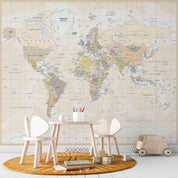 3D World Map Wall Mural Wallpaper LQH 551- Jess Art Decoration