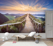 3D Colorful Clouds Mountains Paths Wall Mural Wallpaper 141- Jess Art Decoration