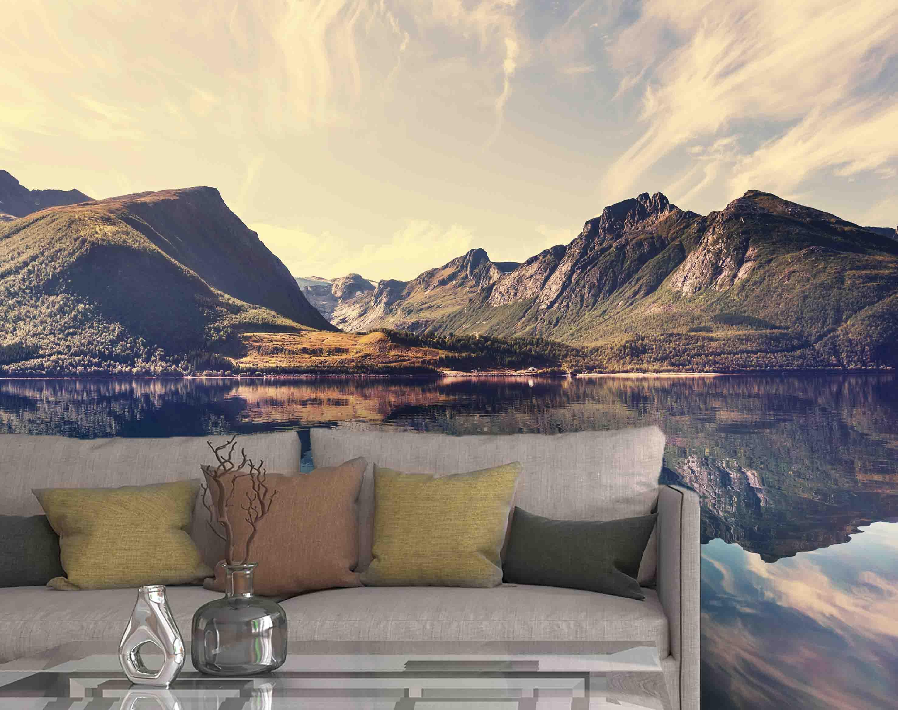 3D Lakes Mountains Wall Mural Wallpaper 24- Jess Art Decoration