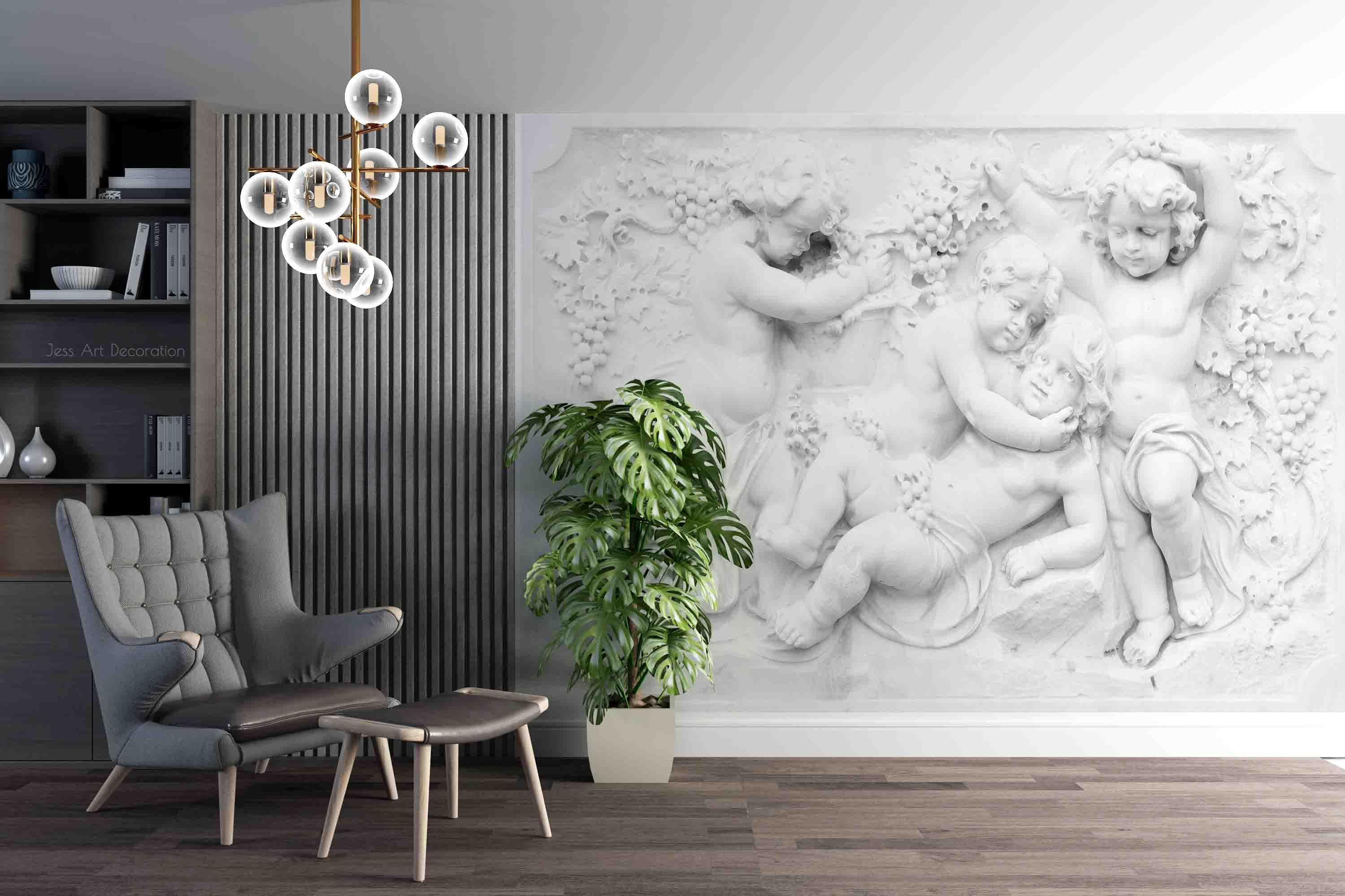 3D Gyp Relief Religion Wall Mural Wallpaper sww 103- Jess Art Decoration