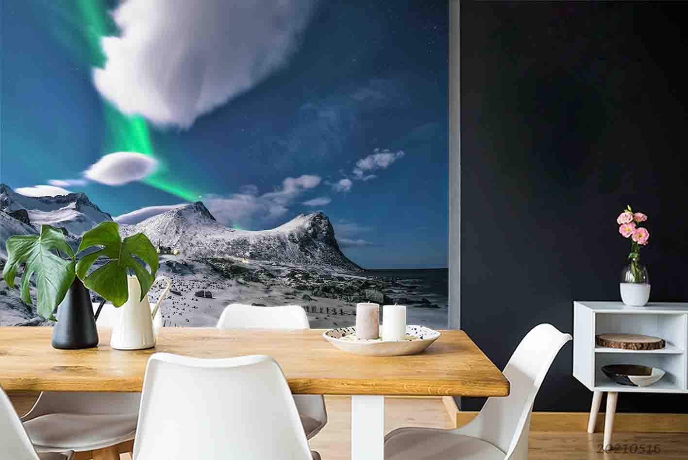 3D Blue Sky Mountain Nature Landscape Wall Mural Wallpaper LQH 112- Jess Art Decoration
