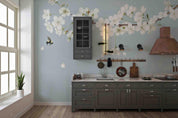 3D White Floral Branch Wall Mural Wallpaper LQH 256- Jess Art Decoration