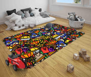 3D Abstract Color Illustration Doodle Non-Slip Rug Mat 139- Jess Art Decoration