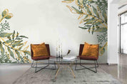 3D Hand Draw Plant Leaf  Paint Gold Wall Mural Wallpaper SWW1136- Jess Art Decoration
