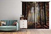 3D Forest Sunshine Nature Landscape Curtains and Drapes LQH 193- Jess Art Decoration