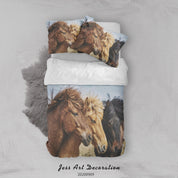 3D Nature Animal Horse Quilt Cover Set Bedding Set Duvet Cover Pillowcases WJ 6030- Jess Art Decoration