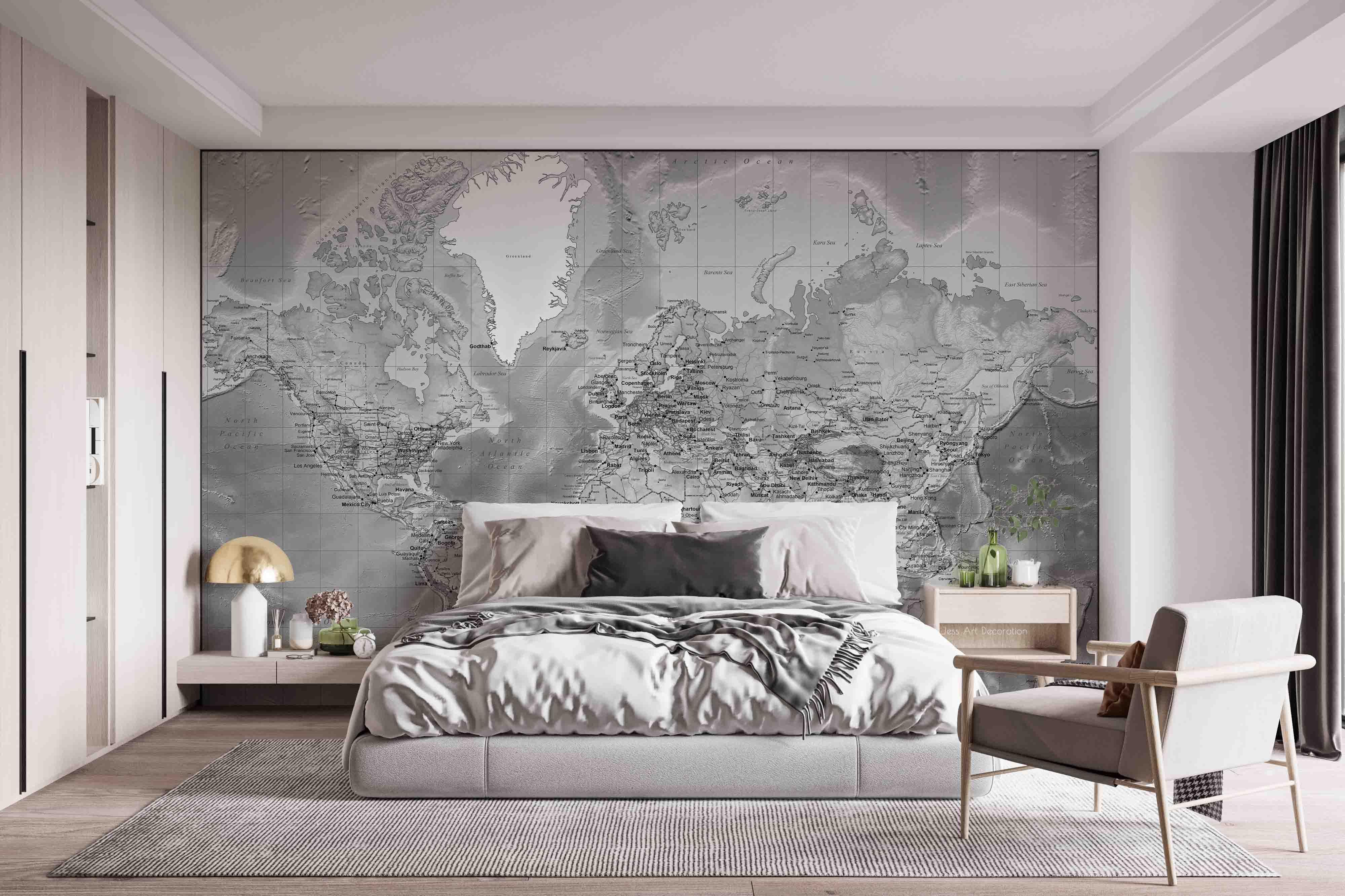 3D Vintage World Map Pattern Wall Mural Wallpaper GD 3456- Jess Art Decoration