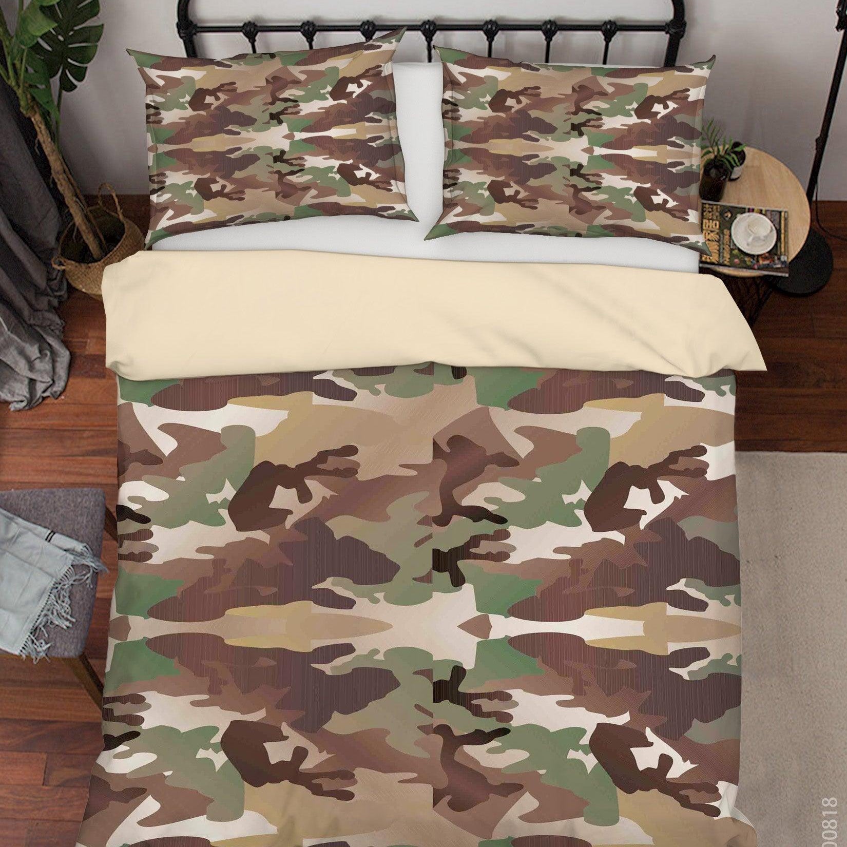 3D Vintage Camouflage Painting Quilt Cover Set Bedding Set Duvet Cover Pillowcases LXL- Jess Art Decoration