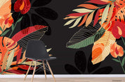 3D Hand Drawn Leaves Floral Wall Mural Wallpaper WJ 6280- Jess Art Decoration