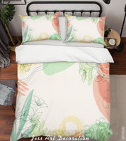 3D Watercolor Color Floral Quilt Cover Set Bedding Set Duvet Cover Pillowcases 172- Jess Art Decoration