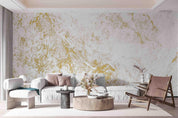 3D Abstract Golden White Black Ground Marble Texture Wall Mural Wallpaper SWW468- Jess Art Decoration