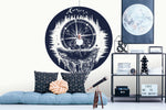 3D Compass Mountains Wall Mural Wallpaper WJ 3014- Jess Art Decoration