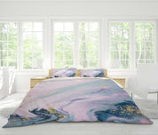 3D Purple Marble Texture Quilt Cover Set Bedding Set Pillowcases 115- Jess Art Decoration