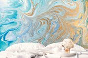 3D Blue Abstract Background Wall Mural Wallpaper 1- Jess Art Decoration