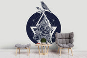 3D Rose Birds Tattoo Wall Mural Wallpaper WJ 3055- Jess Art Decoration