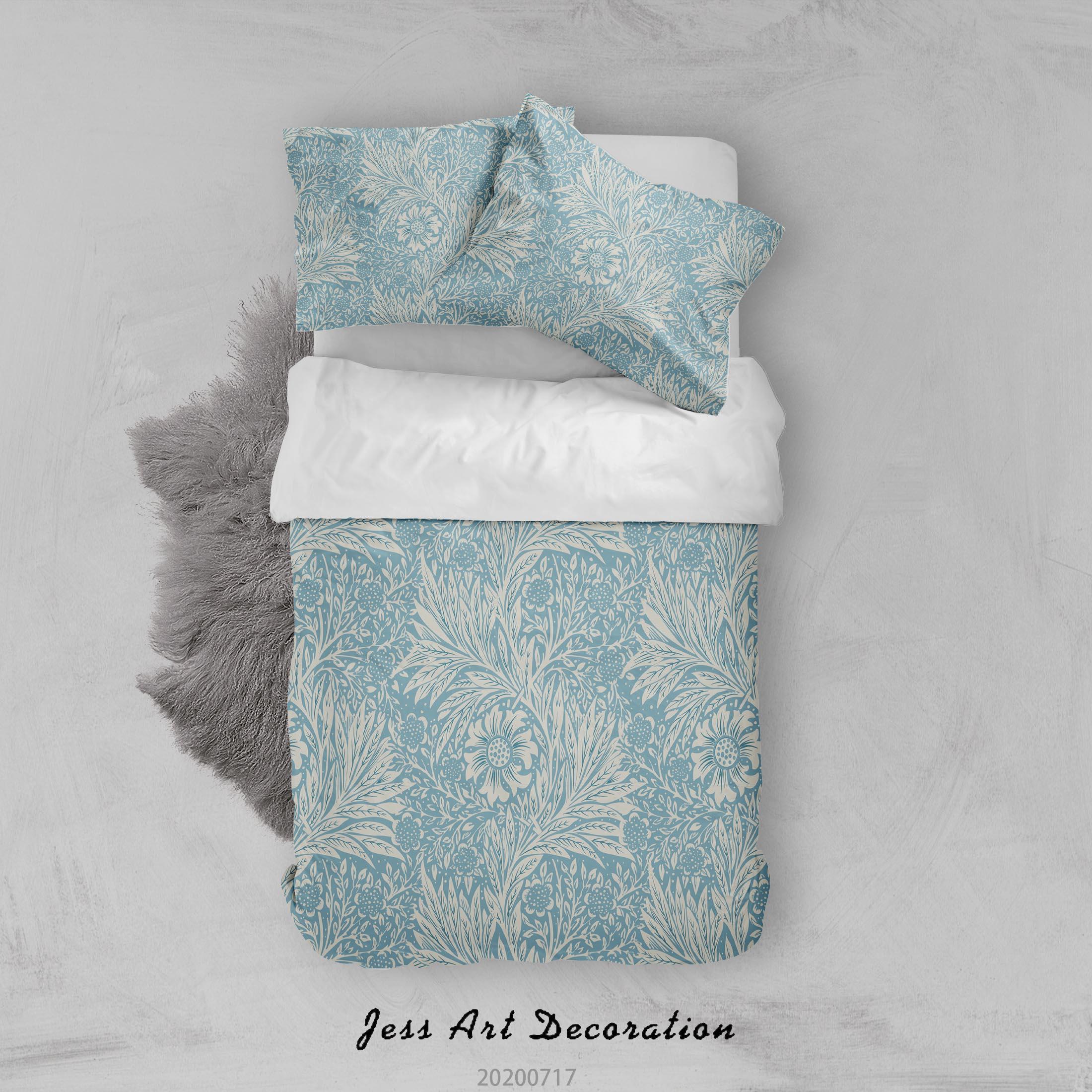 3D Vintage Floral Quilt Cover Set Bedding Set Duvet Cover Pillowcases WJ 1609- Jess Art Decoration