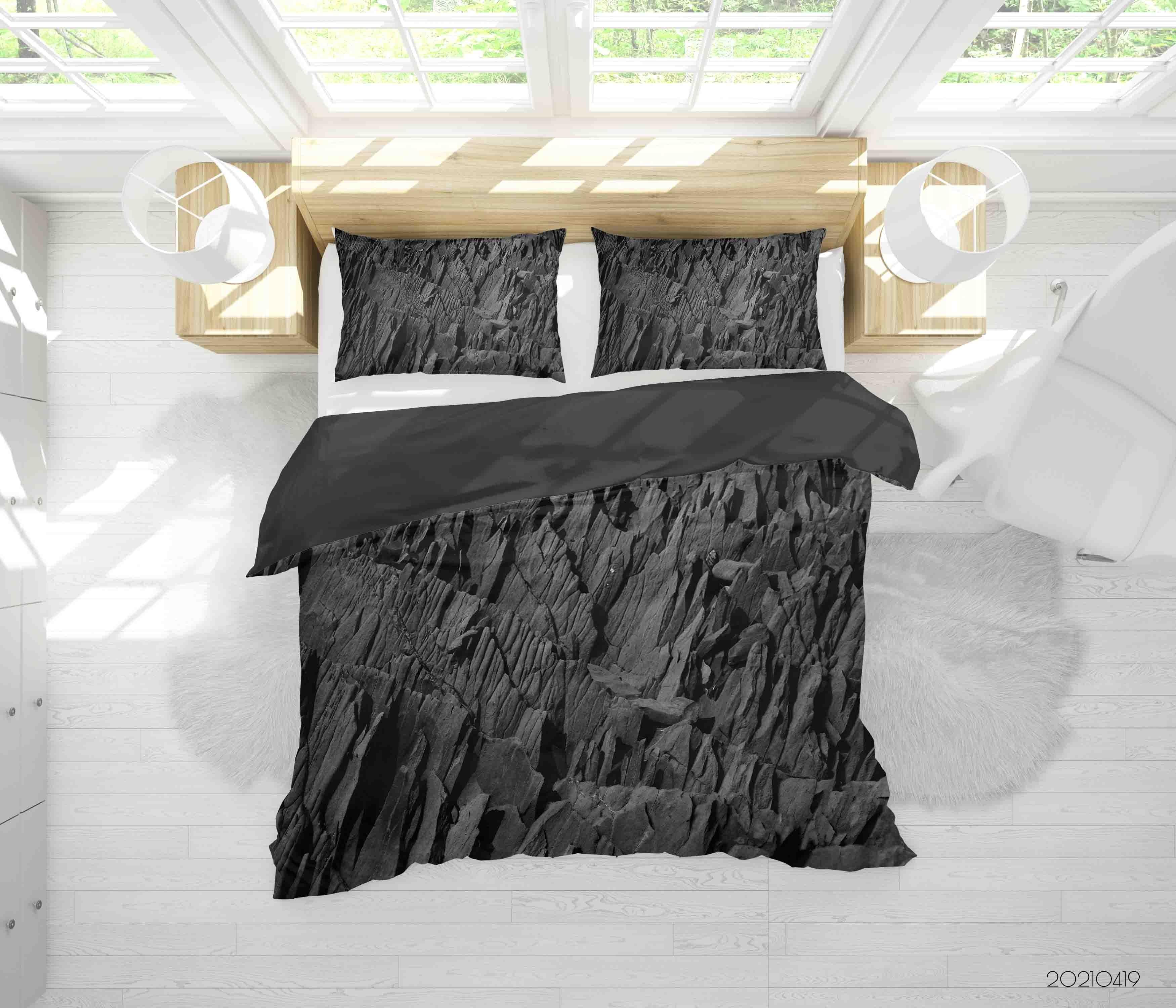 3D Rock Texture Quilt Cover Set Bedding Set Duvet Cover Pillowcases 163- Jess Art Decoration