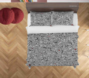 3D Gray Monster Art Graffiti Quilt Cover Set Bedding Set Duvet Cover Pillowcases 1- Jess Art Decoration
