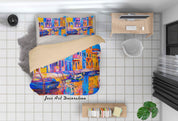 3D Venice Water City Oil Painting Quilt Cover Set Bedding Set Duvet Cover Pillowcases A061 LQH- Jess Art Decoration