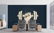 3D Cartoon Barbell Wall Mural Wallpaper LXL 823- Jess Art Decoration