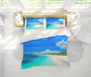 3D Sea Beach Landscape Quilt Cover Set Bedding Set Pillowcases 76- Jess Art Decoration