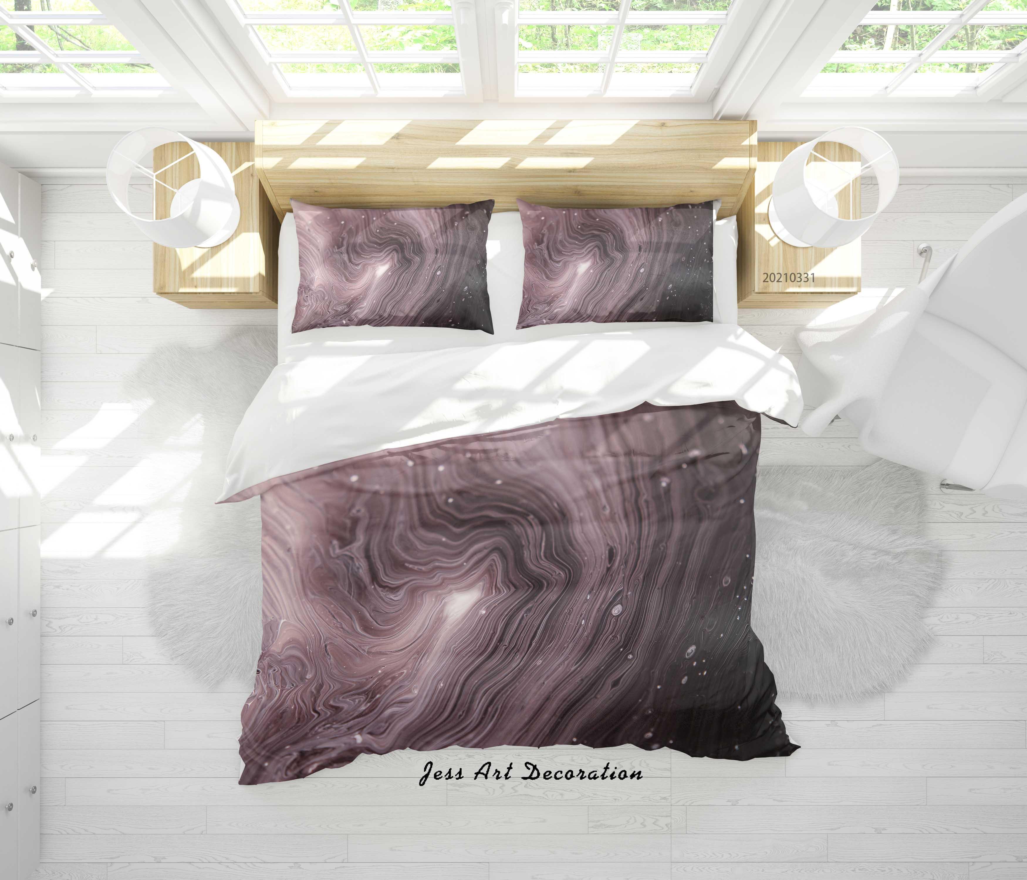3D Abstract Marble Texture Quilt Cover Set Bedding Set Duvet Cover Pillowcases 156- Jess Art Decoration