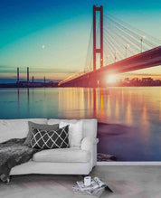 3D Cross Sea Bridge Sunset Wall Mural Wallpaper 98- Jess Art Decoration
