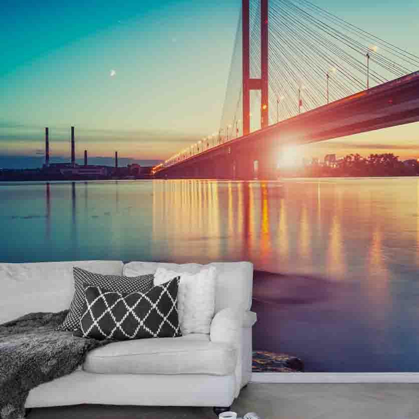 3D Cross Sea Bridge Sunset Wall Mural Wallpaper 98- Jess Art Decoration