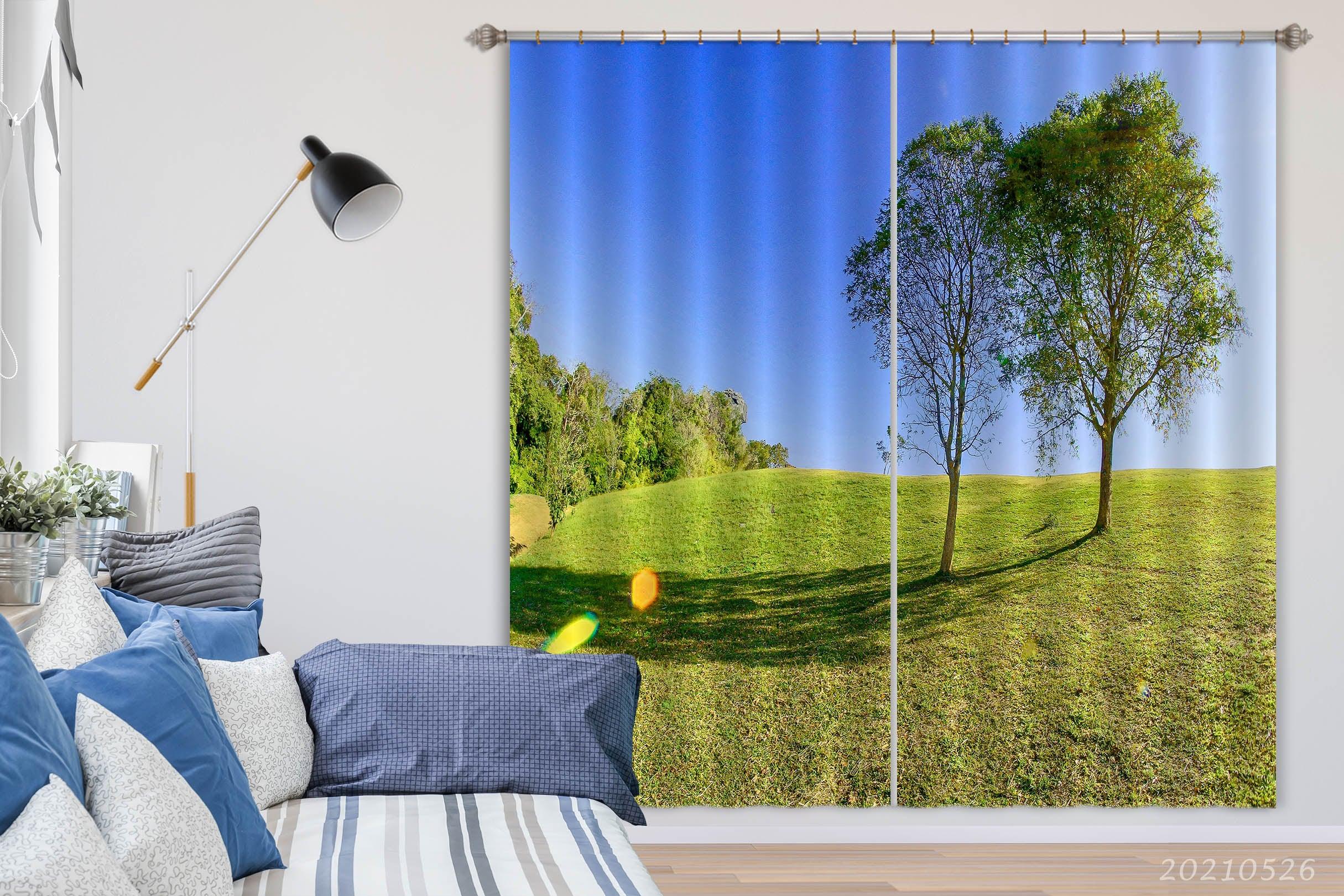 3D Countryside Meadow Woods Curtains and Drapes GD 427- Jess Art Decoration