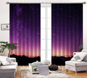 3D Landscape Stars Purple Curtains and Drapes LLL 10- Jess Art Decoration